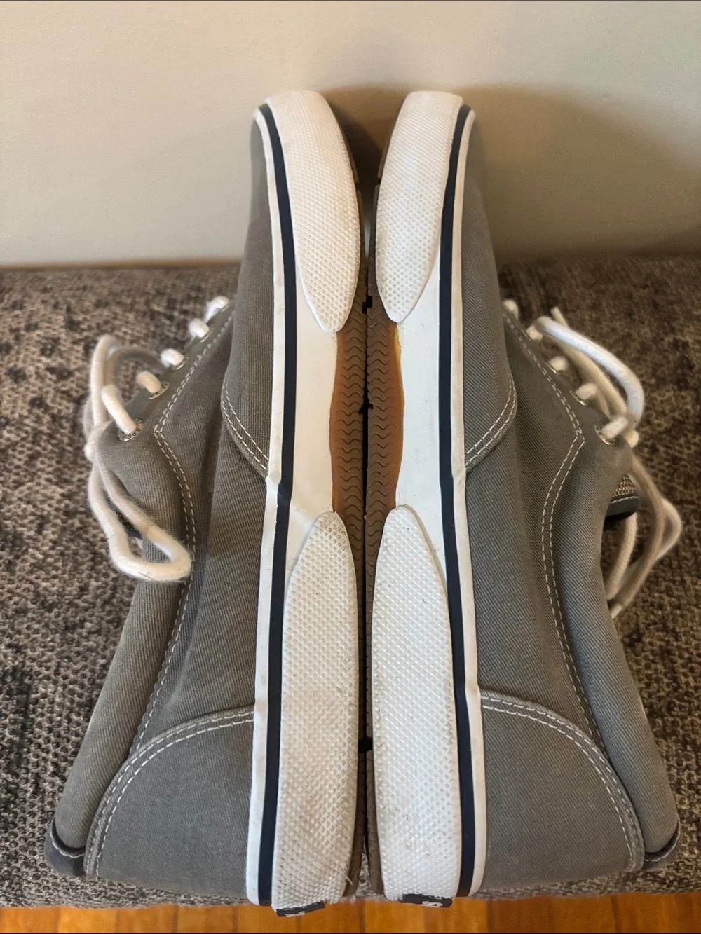 Sperry Top-Sider Men's Halyard CVO Canvas Sneakers Gray Size 11.5 Memory Foam
